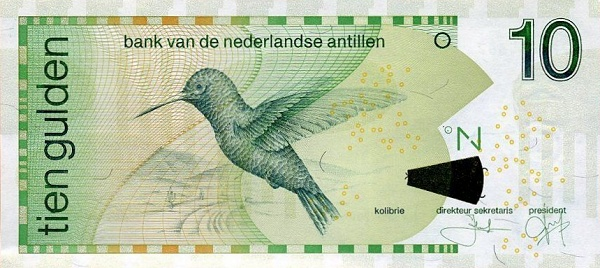 P28h Netherlands Antilles - 10 Gulden Year 2016